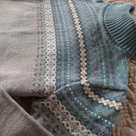 Style&Co winter patterned turtleneck sweater SP - Picture 3 of 8